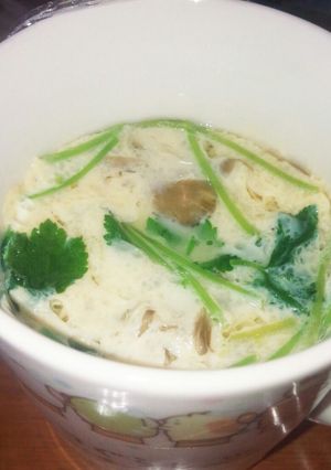 卵1個でレンチン茶碗蒸し♪-レシピのメイン写真