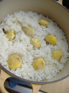 ルクルーゼで炊く栗ご飯-レシピのメイン写真