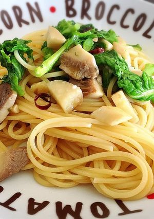 菜の花とエリンギの和風ペペロンチーノ-レシピのメイン写真