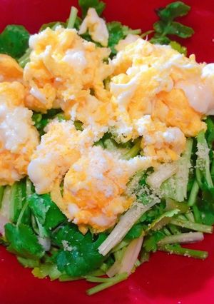 簡単おいしい！パクチーのシーザーサラダ☆-レシピのメイン写真