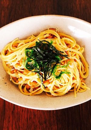 混ぜるだけ♡納豆パスタ-レシピのメイン写真