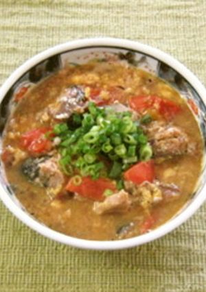 サバの水煮とトマトのスキヤキ風炒め煮-レシピのメイン写真