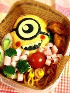 簡単♪ミニオンズ♪オムライス♪キャラ弁-レシピのメイン写真