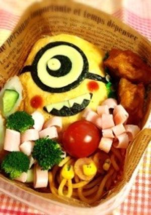 簡単♪ミニオンズ♪オムライス♪キャラ弁-レシピのメイン写真