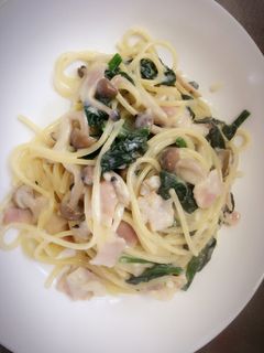 ほうれん草とベーコンのクリームパスタ-レシピのメイン写真