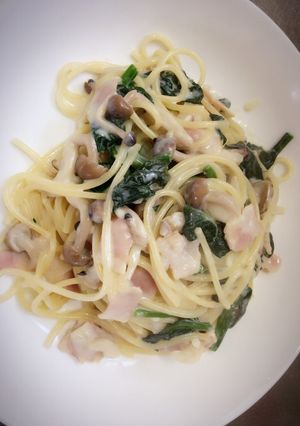 ほうれん草とベーコンのクリームパスタ-レシピのメイン写真