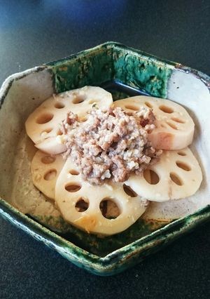 蓮根と挽き肉の甘味噌煮-レシピのメイン写真