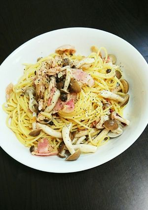 簡単☆ツナとベーコンのペペロンチーノ☆-レシピのメイン写真