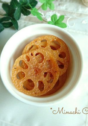 作りおきにも♪蓮根のカンタン黒酢焼き-レシピのメイン写真