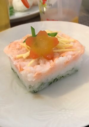 離乳食中期〜ひな祭りの菱餅風お粥〜-レシピのメイン写真