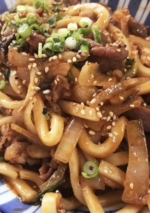 焼肉タレで焼うどん♪-レシピのメイン写真