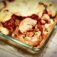 セロリ入りチーズチキンロールトマト風味