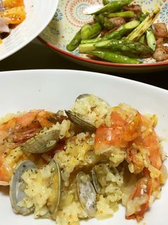 炊飯器で一発!絶品海鮮パエリア♬-レシピのメイン写真
