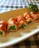 Pork chops made with pork thighs‍ wrapped‍ in ⁣green peppers!