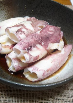 ●生姜酢醤油で頂く●ヤリイカのボイル-レシピのメイン写真