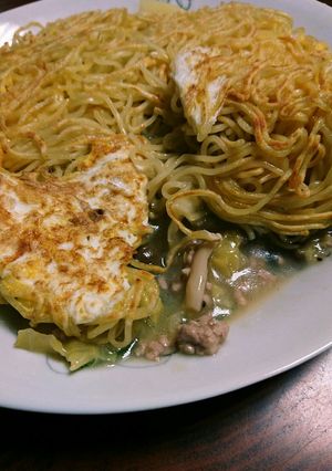 餃子の王将ラーメンパックで梅蘭風焼きそば-レシピのメイン写真