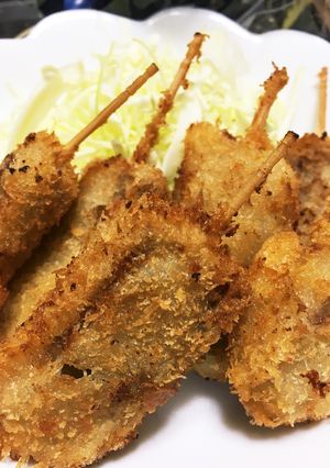冷凍ステーキ(成型肉)で串カツ風-レシピのメイン写真