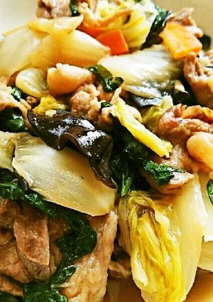 豚こま肉で八宝菜風-レシピのメイン写真
