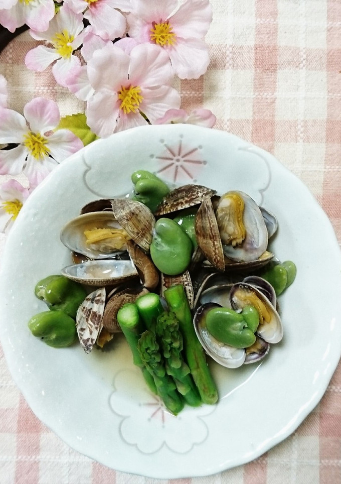 春野菜とあさりのレンジ蒸し♡柚子胡椒風味-レシピのメイン写真