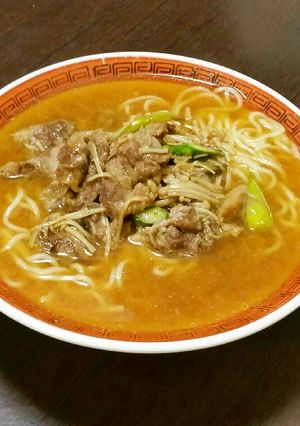 餃子の王将ラーメン「牛肉オイスター炒め」-レシピのメイン写真