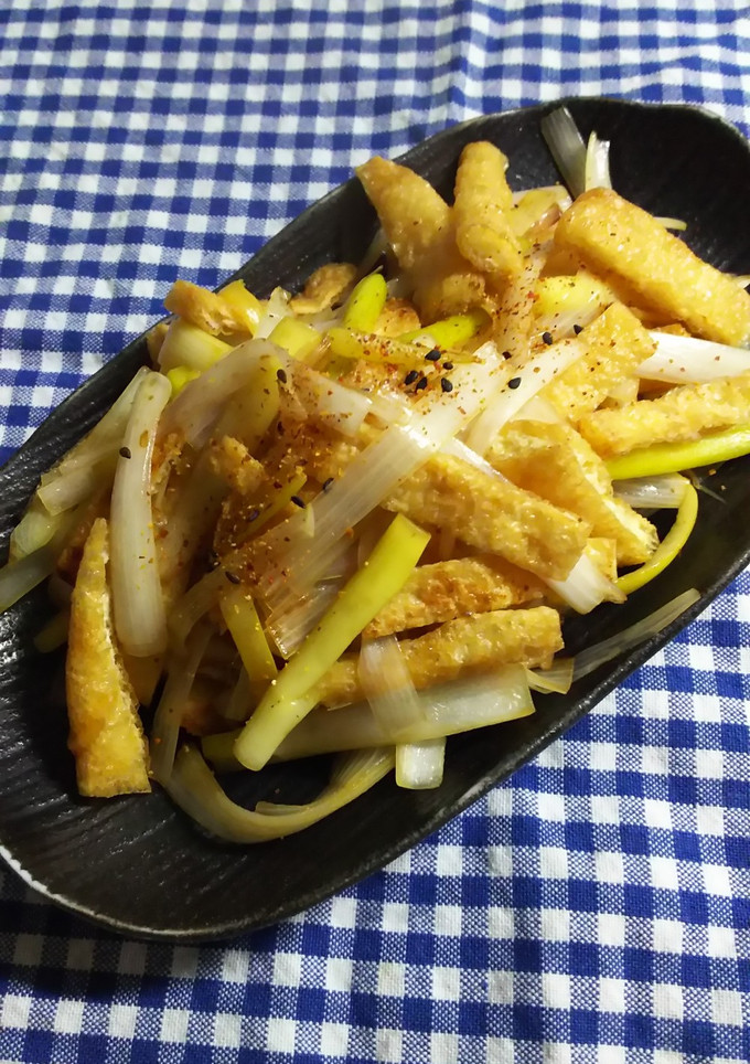 すぐできる☆油揚げとネギの炒め物-レシピのメイン写真