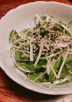 超簡単☆お酢でさっぱり♪水菜サラダ-レシピのメイン写真