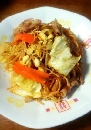 味噌ラーメンで焼きラーメン!-レシピのメイン写真
