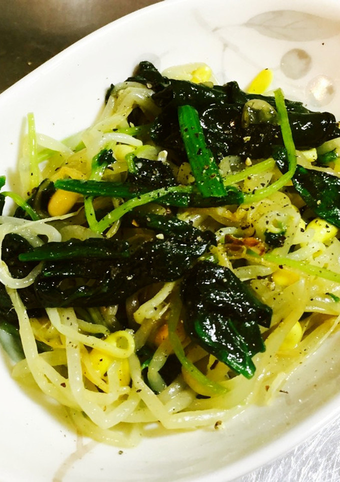 簡単！ほうれん草豆苗もやし炒め（≧∇≦）-レシピのメイン写真