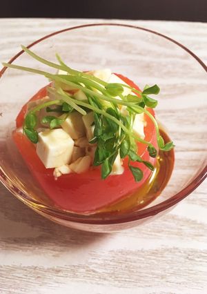 オリーブ油風味のトマトカップ豆腐サラダ-レシピのメイン写真