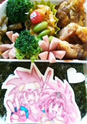 懐かしぃ〜ラムネ＆40♪キャラ弁✱-レシピのメイン写真