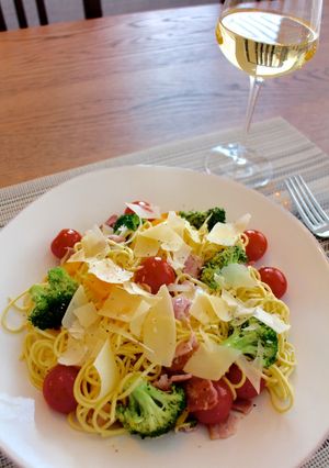 白ワインとオリーブオイルの彩りパスタ-レシピのメイン写真