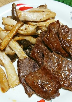 牛肉とエリンギのフライパン焼き！焼き～♪-レシピのメイン写真