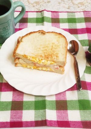 ポテサラリメイク簡単ホットサンド♡-レシピのメイン写真
