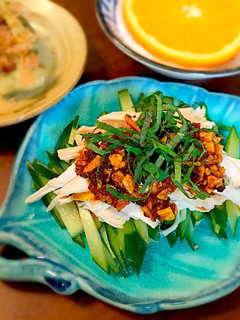 鶏胸肉ときゅうりの食べるラー油和え-レシピのメイン写真