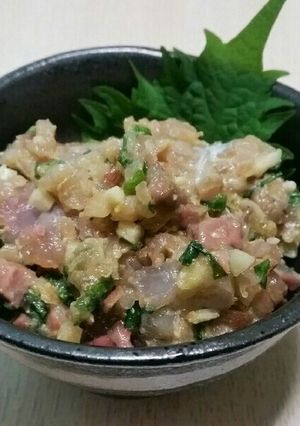 日本酒にはコレ！鯵のなめろう！-レシピのメイン写真