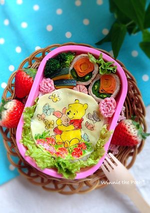 お弁当に♪豚肉と人参のお花肉巻き*-レシピのメイン写真