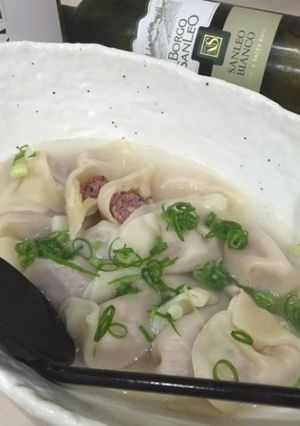 【ジビエ】茹で汁までおいしい、猪水餃子-レシピのメイン写真