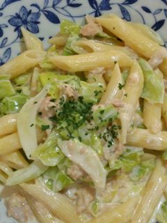 春キャベツとツナのペンネ-レシピのメイン写真