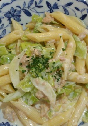 春キャベツとツナのペンネ-レシピのメイン写真