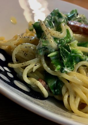 お鍋1個で作る簡単クリームパスタ-レシピのメイン写真