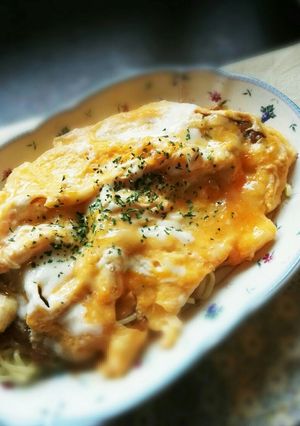 昨日のカレーでひと工夫。オムカレーそば。-レシピのメイン写真