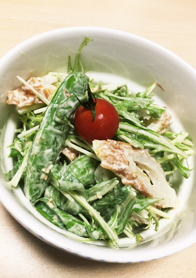 ５分で完成＊水菜の和風サラダ-レシピのメイン写真