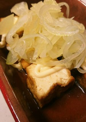 厚揚げの甘辛焼き～つゆだくネギマヨ～-レシピのメイン写真