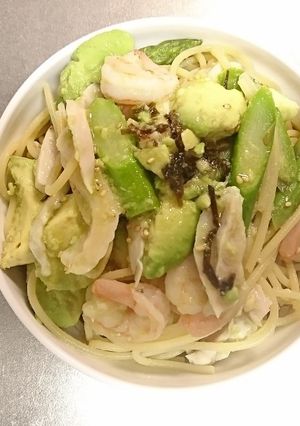 茹でたら２分！エビとアボカドの和ぱすた-レシピのメイン写真