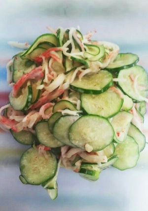 ★野菜の副菜★かにかまとキュウリのサラダ-レシピのメイン写真