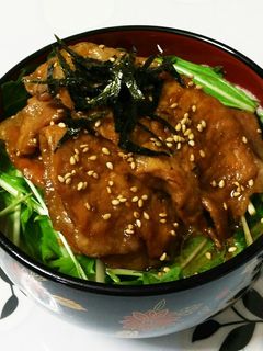 旦那喜ぶ♪簡単 とろろ豚丼-レシピのメイン写真