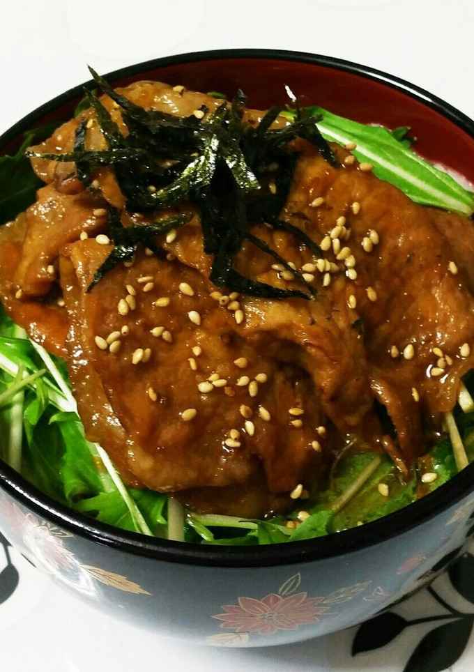 旦那喜ぶ♪簡単 とろろ豚丼-レシピのメイン写真