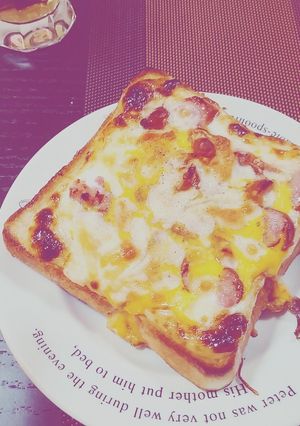 簡単！ カルボナーラ風トースト-レシピのメイン写真