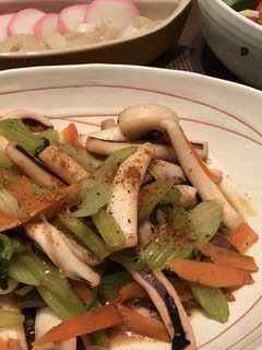 いかとセロリのバター醤油炒め-レシピのメイン写真