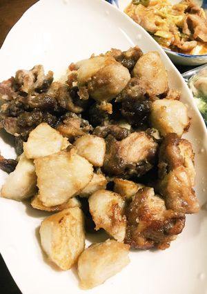 絶品！里芋と豚コマのバター醤油炒め-レシピのメイン写真